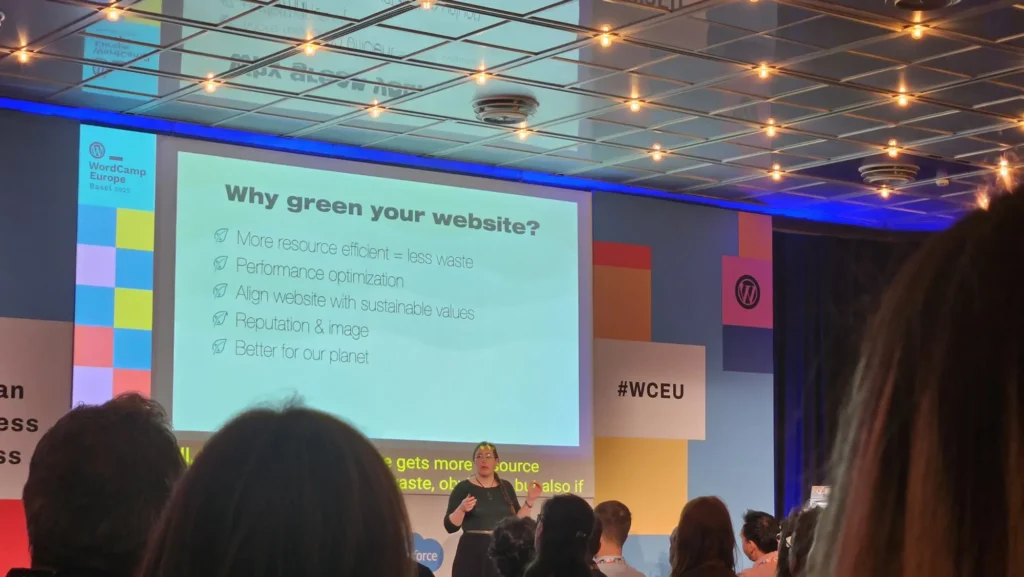 WordCamp EU 2025: Charlotte Bax spricht über nachhaltige Websites